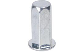 Заклепка резьбовая закрытая шестигранная с плоским бортом